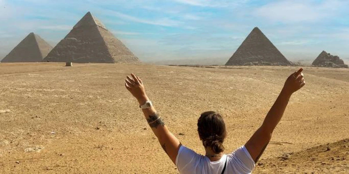 The last remaining of the Seven Wonders of the ancient world, the great pyramids of Giza
