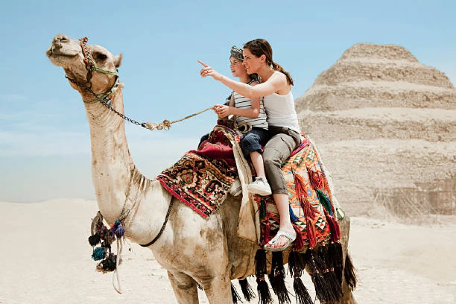 Saqqara contains numerous pyramids, including the Pyramid of Djoser