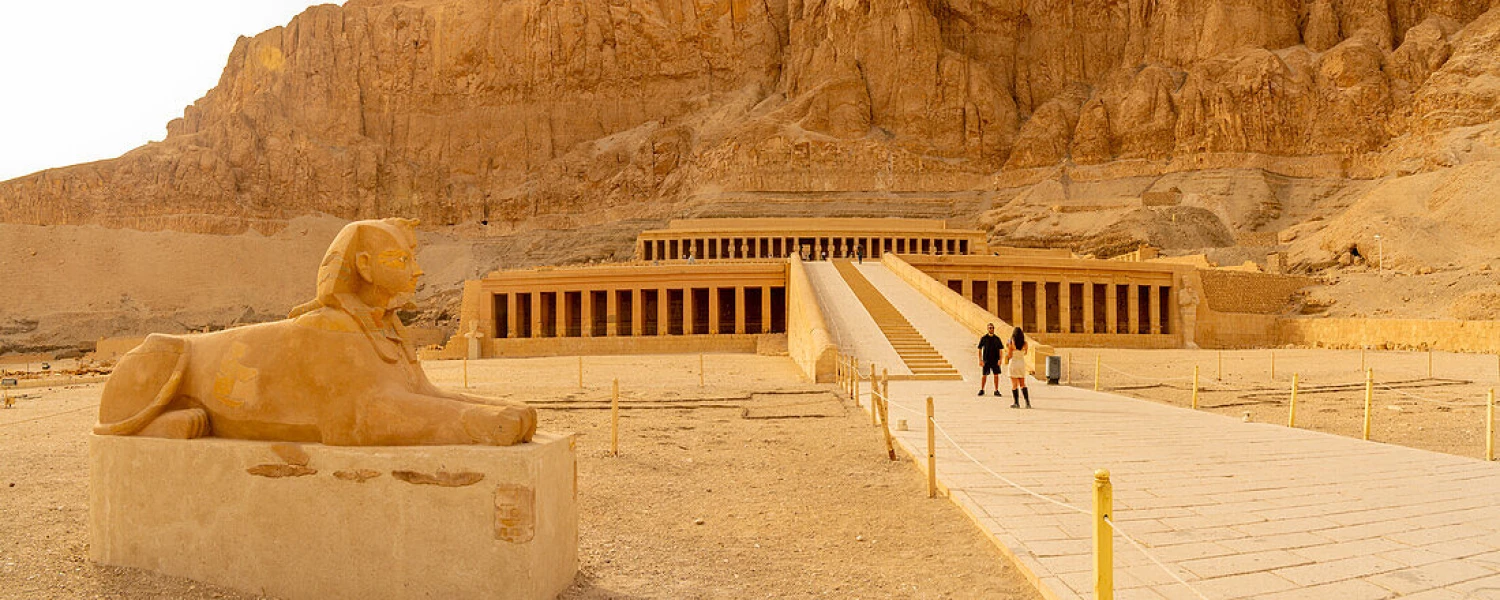 The mortuary temple of Queen Hatshepsut (1479-1458 BCE) at Deir el-Bahri