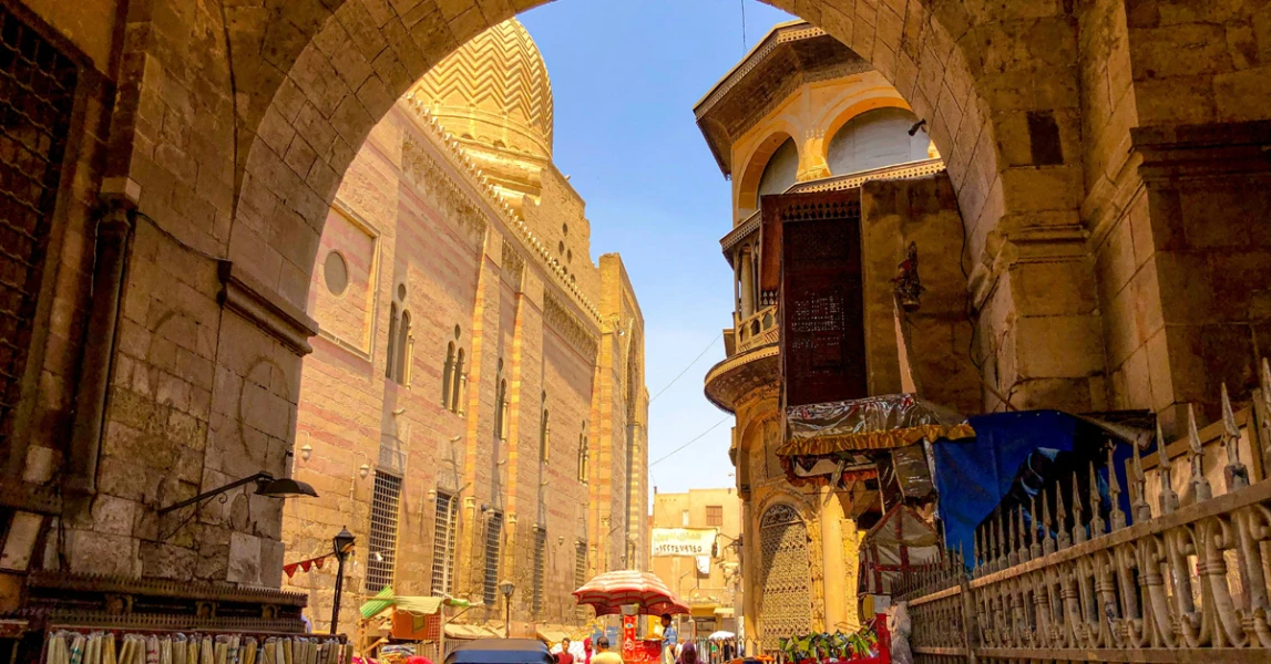 Traditional shopping in Khan El Khalili market