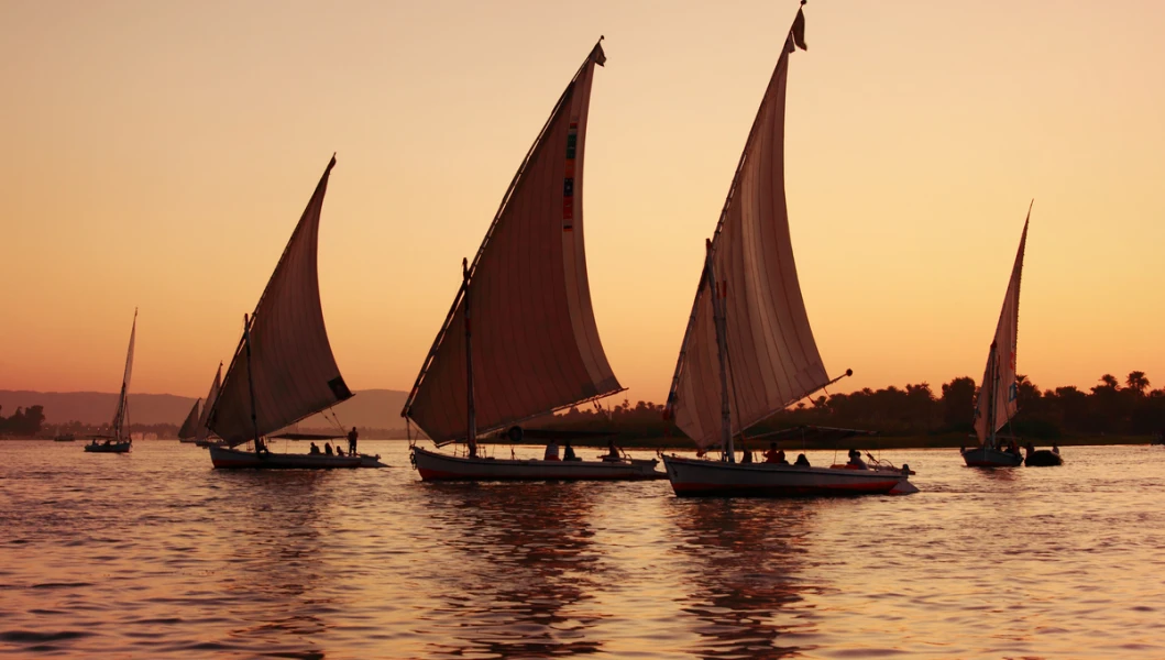 Sunset views during a 3-hour Felucca Ride in Cairo