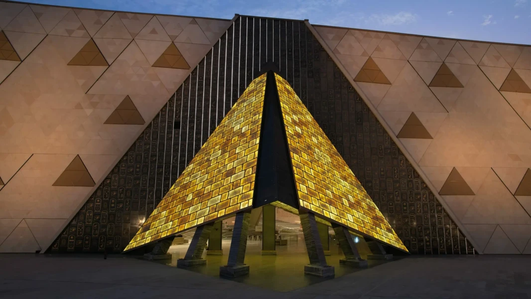 Ancient Egyptian artifacts at the Grand Egyptian Museum