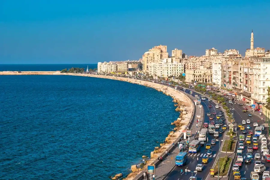 Historic Alexandria city with views of the Mediterranean Sea
