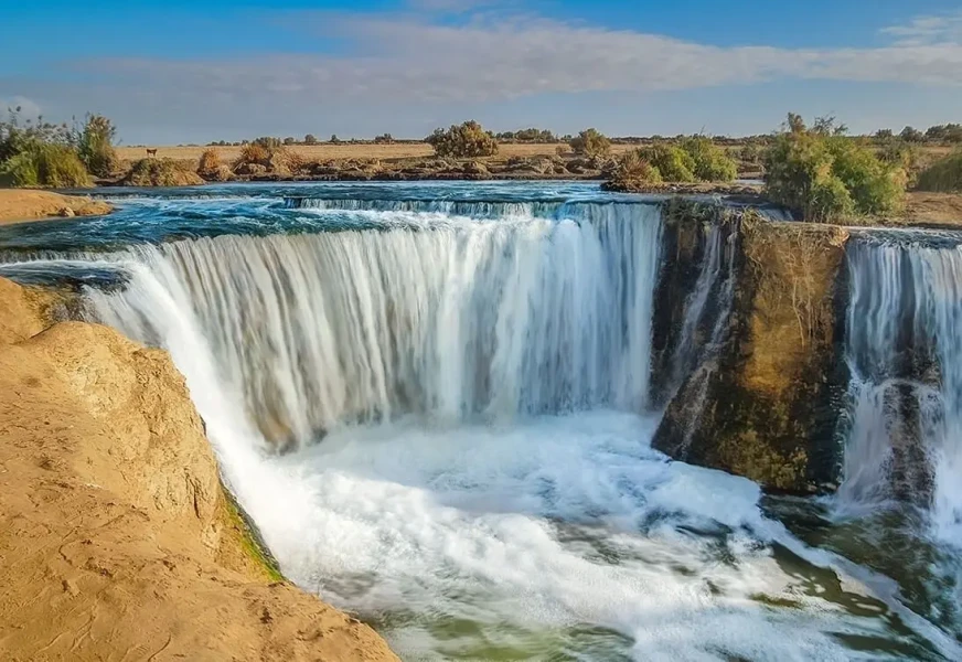 Wadi Al Rayan waterfalls and desert scenery in Egypt