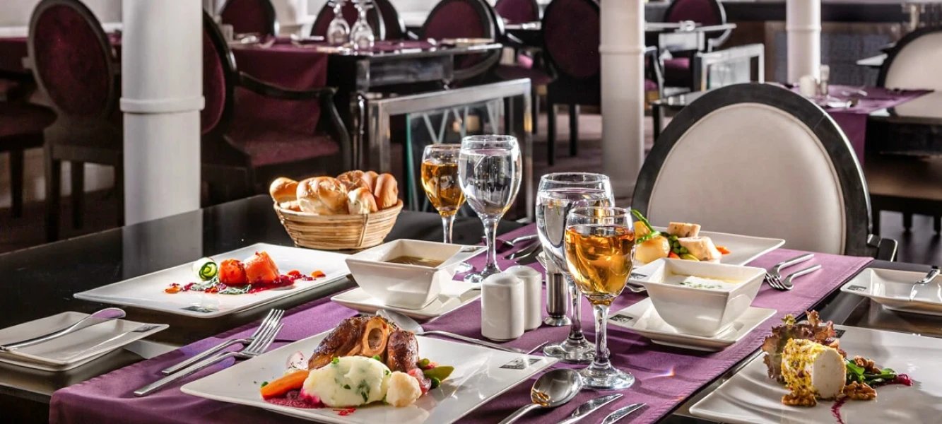 Dining on a Nile cruise