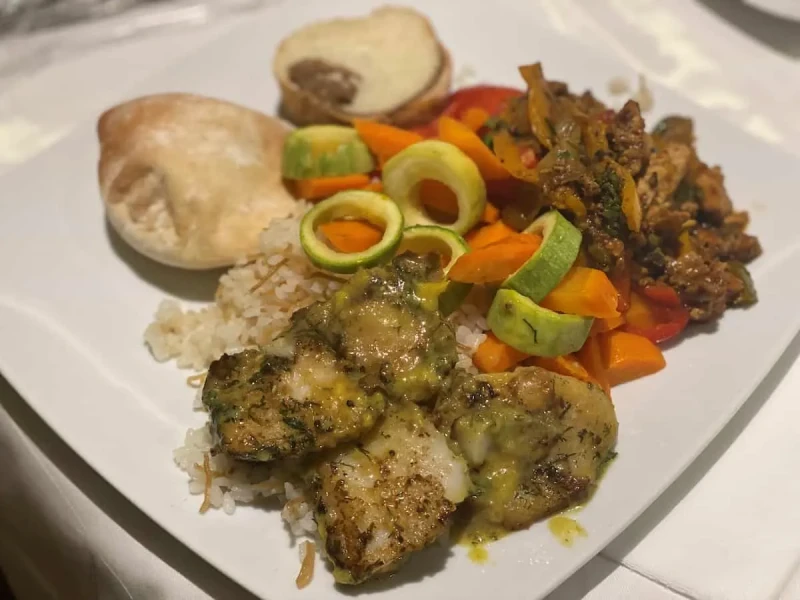 Dinner aboard a Nile cruise