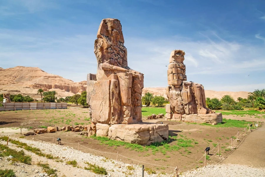 Twin statues of Amenhotep III