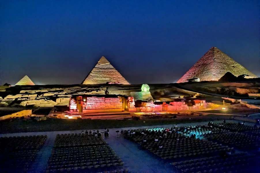 Night show at Giza Pyramids