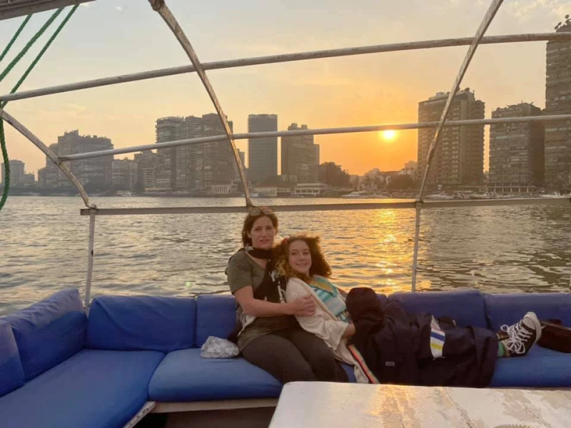 Tourists in Nile Felucca