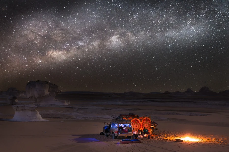 White Desert Camping