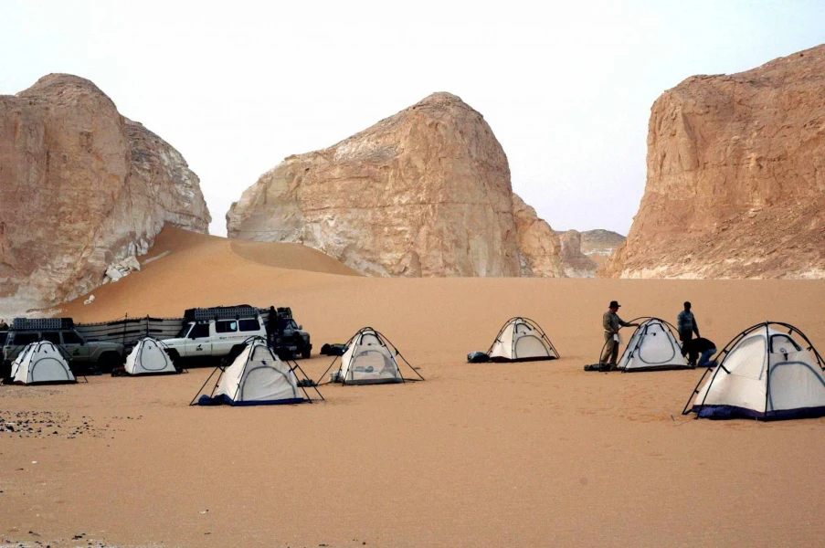 White Desert Camping