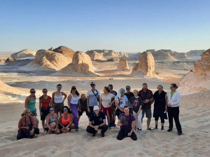 White Desert Tourists